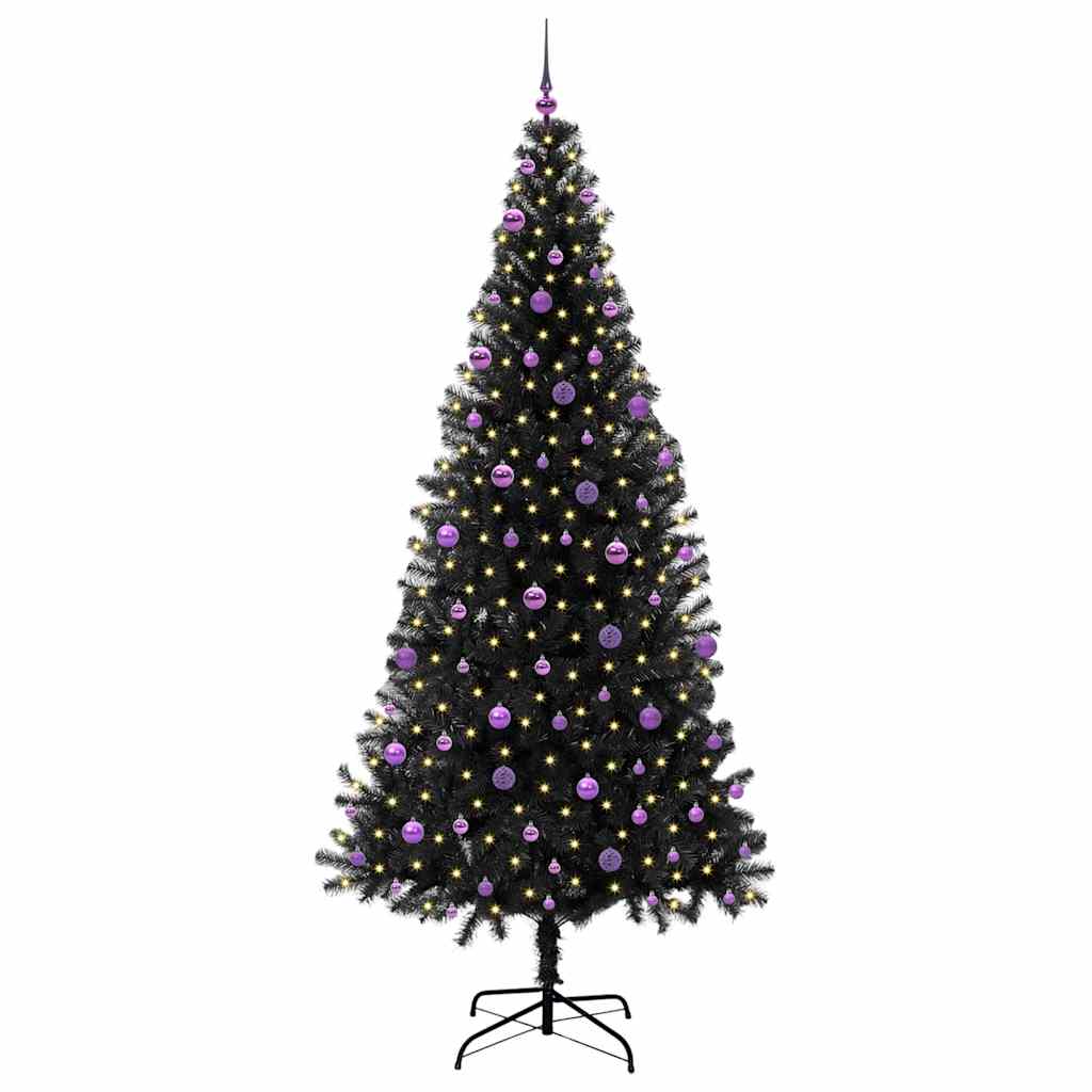 vidaXL Choinka Czarny 240 cm PVC