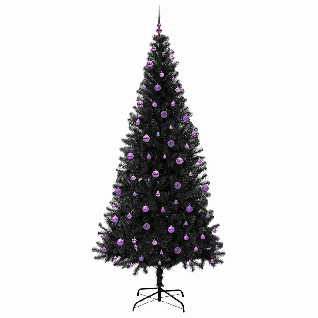 vidaXL Choinka Czarny 240 cm PVC