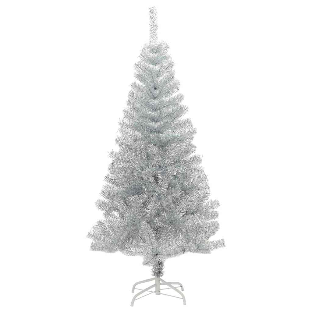 vidaXL Choinka Srebrny 120 cm PET