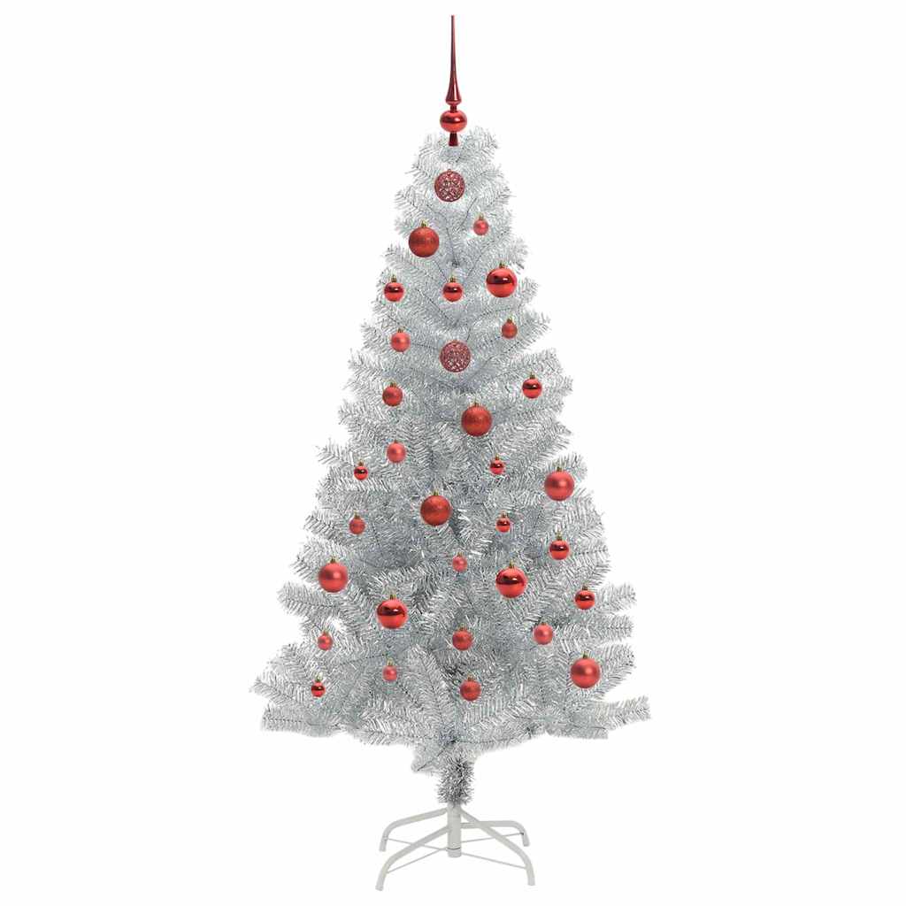 vidaXL Choinka Srebrny 150 cm PET