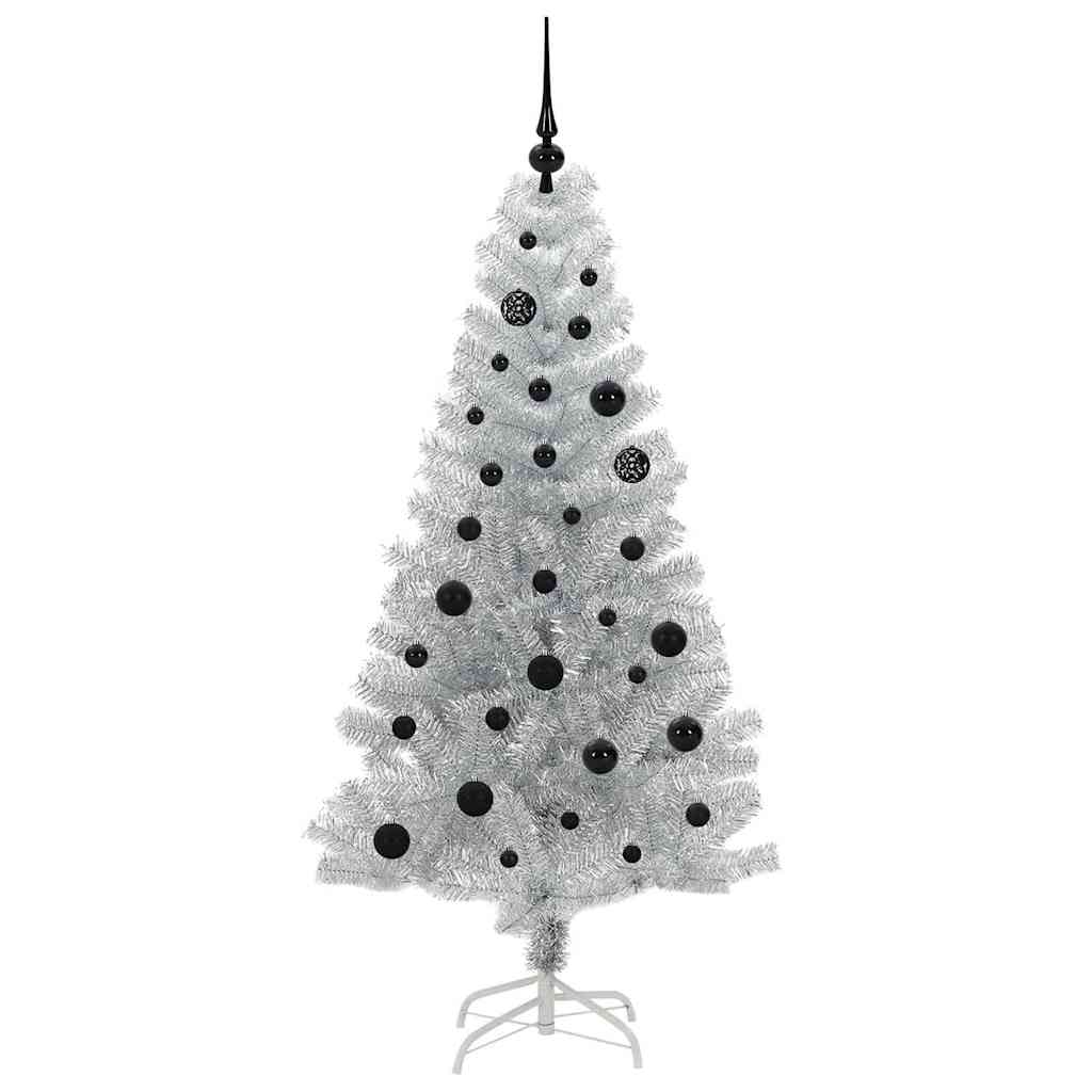 vidaXL Choinka Srebrny 150 cm PET