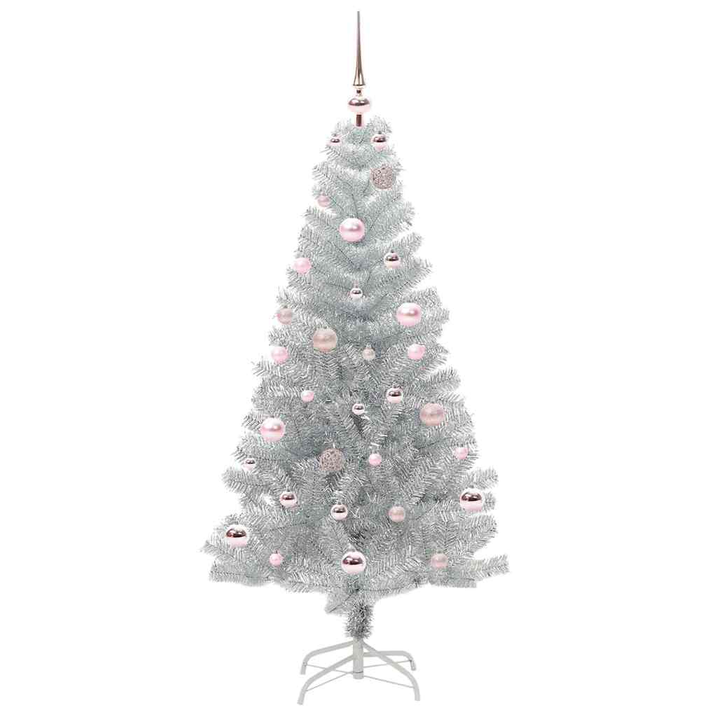 vidaXL Choinka Srebrny 150 cm PET