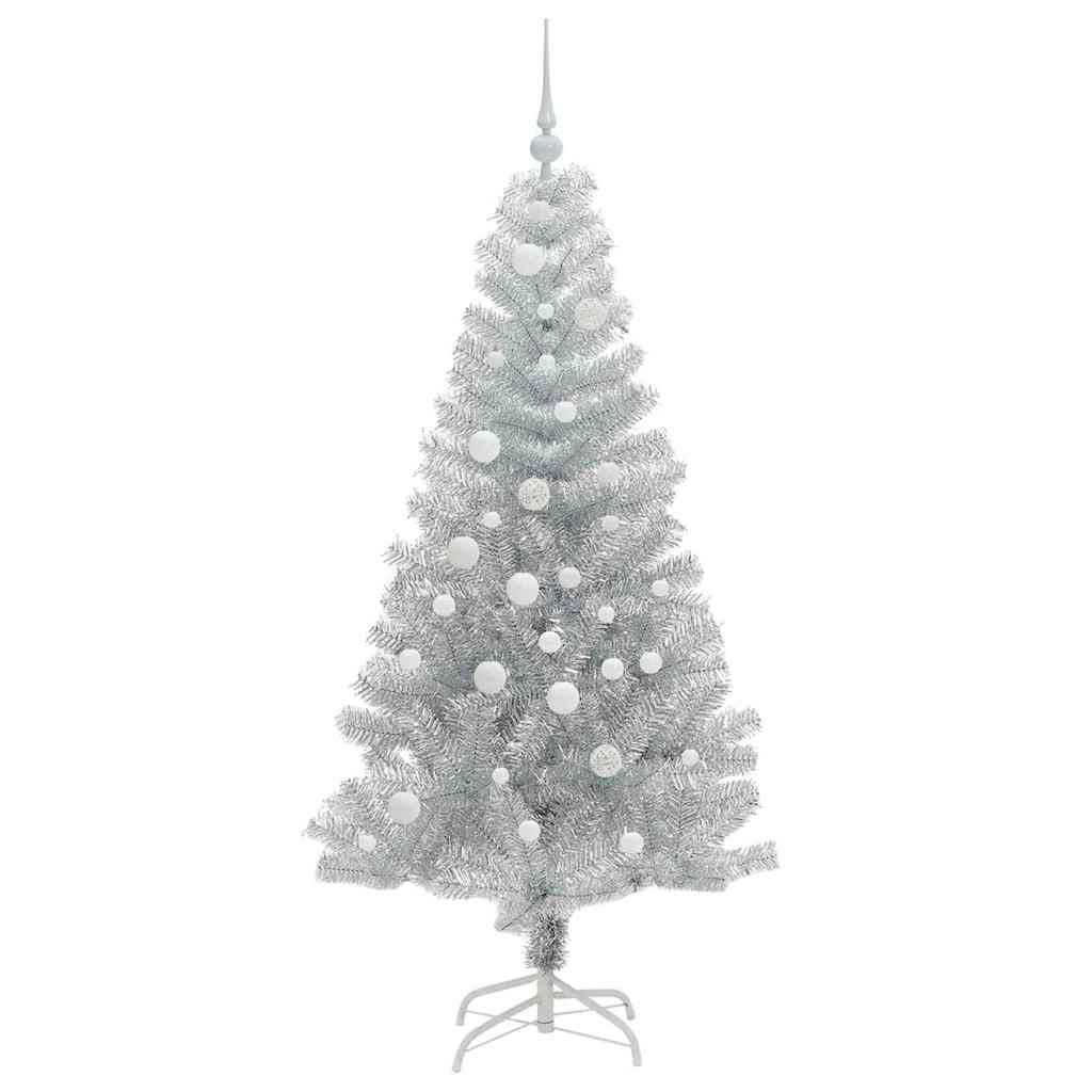 vidaXL Choinka Srebrny 150 cm PET