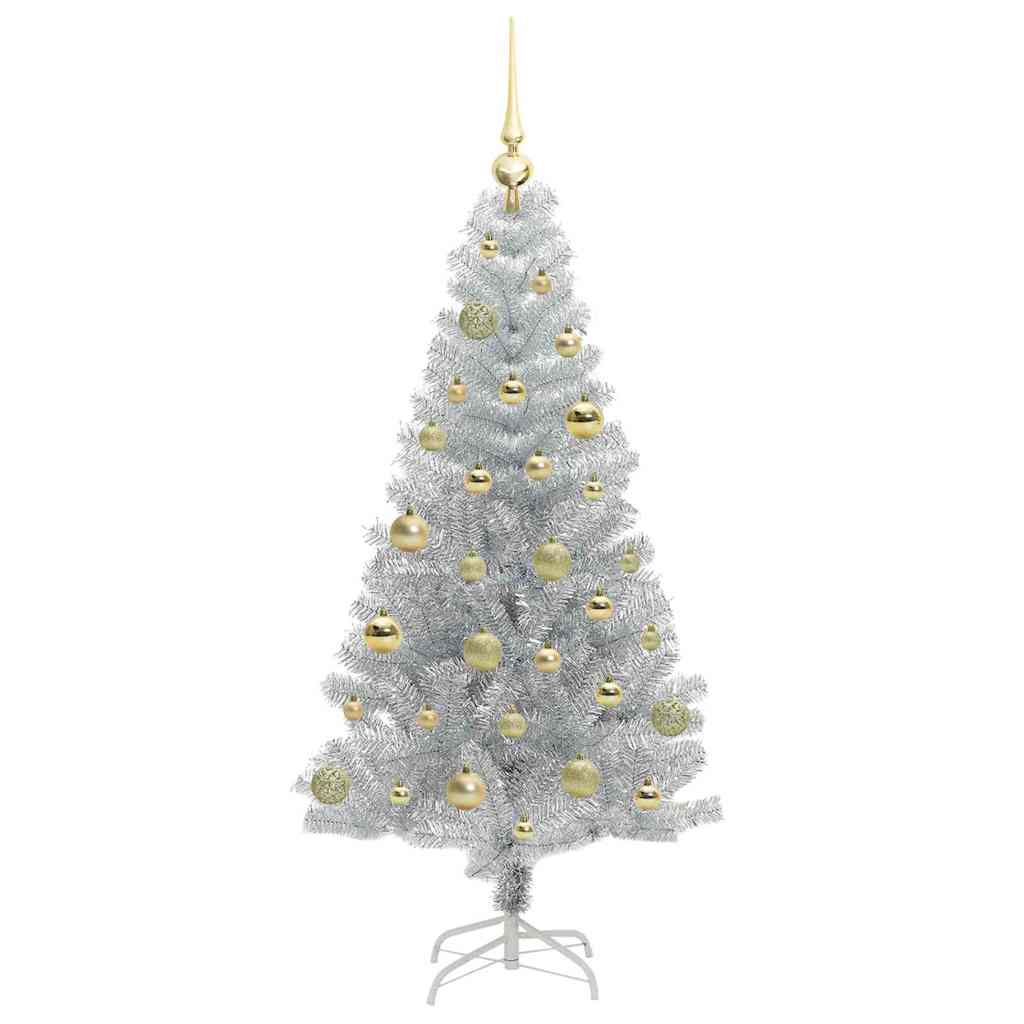 vidaXL Choinka Srebrny 150 cm PET