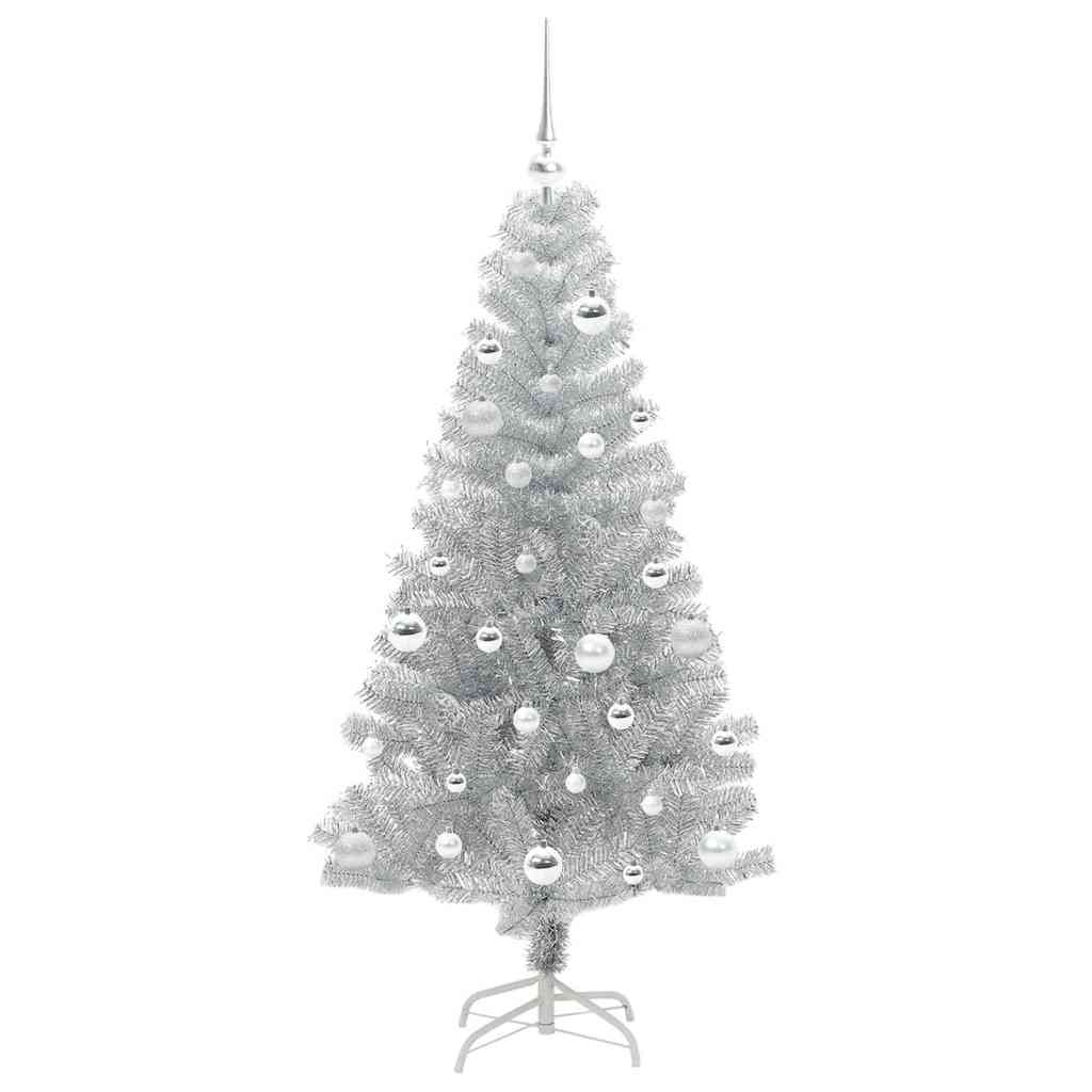 vidaXL Choinka Srebrny 150 cm PET