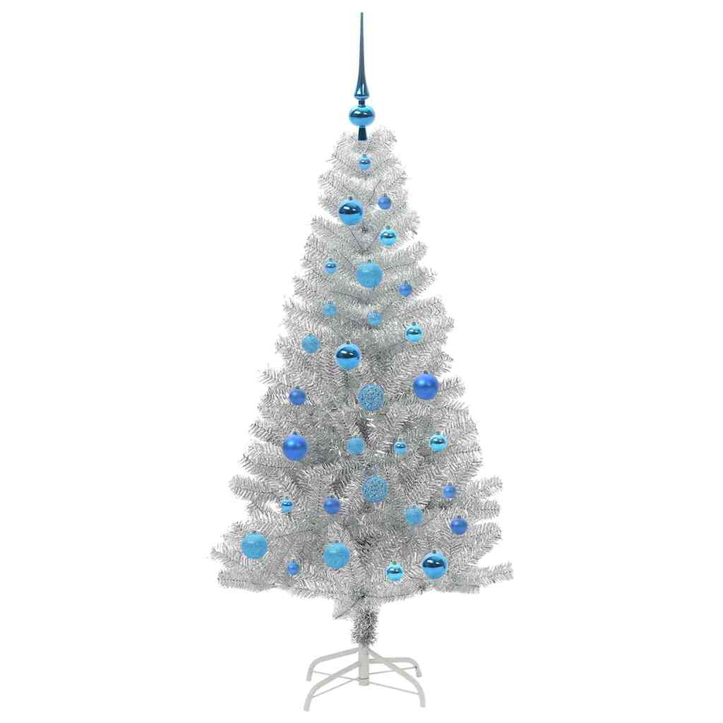 vidaXL Choinka Srebrny 150 cm PET
