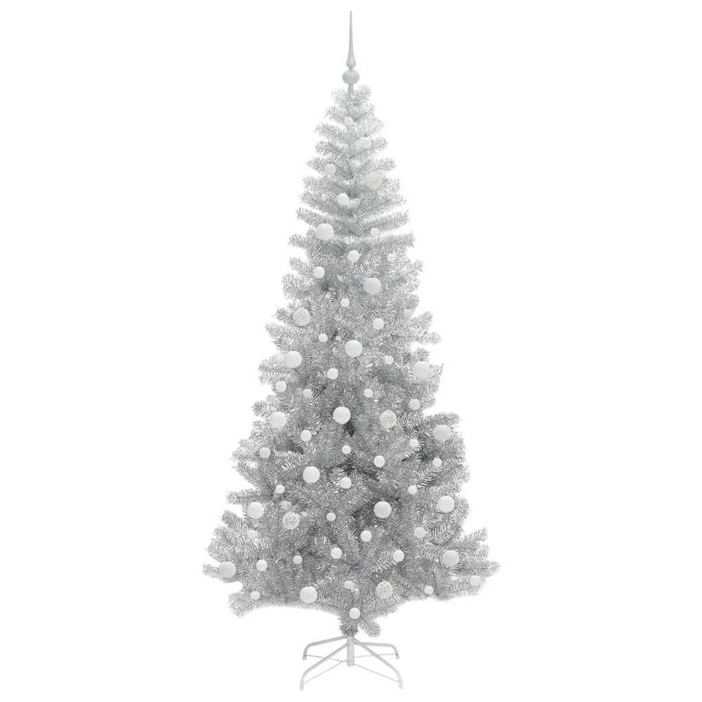 vidaXL Choinka Srebrny 210 cm PET