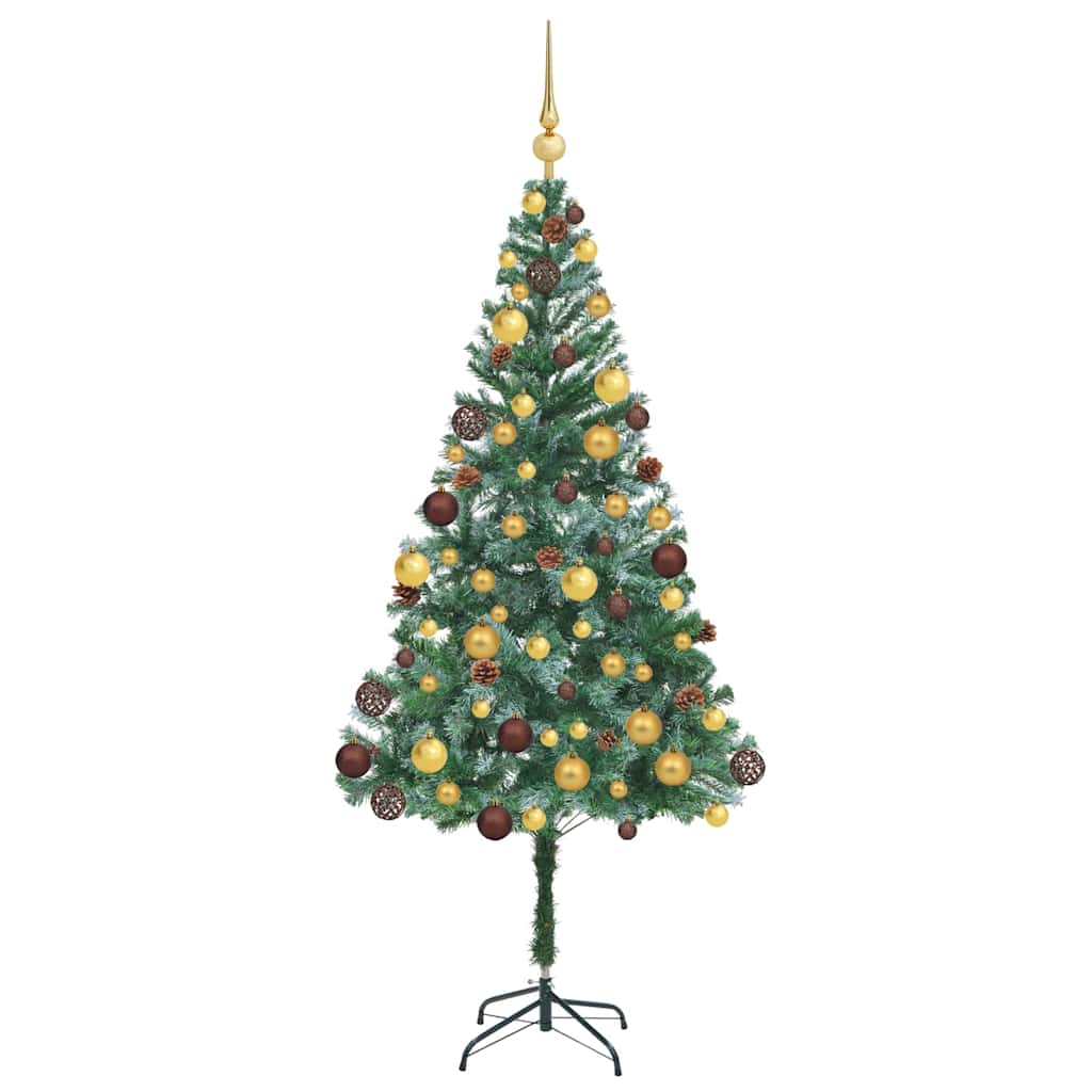 vidaXL Sztuczna choinka z 300 diodami LED Zielony 180 cm PVC i stal