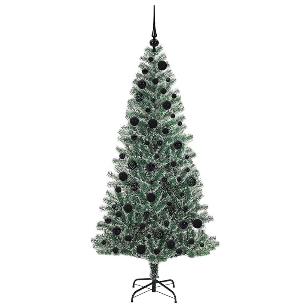vidaXL Sztuczna choinka z śnieżnym pokryciem z lampkami LED 180 cm