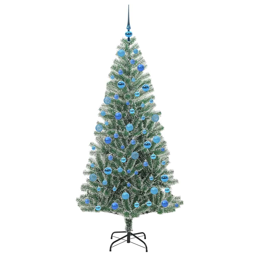 vidaXL Sztuczna choinka z śnieżnym pokryciem z lampkami LED 180 cm