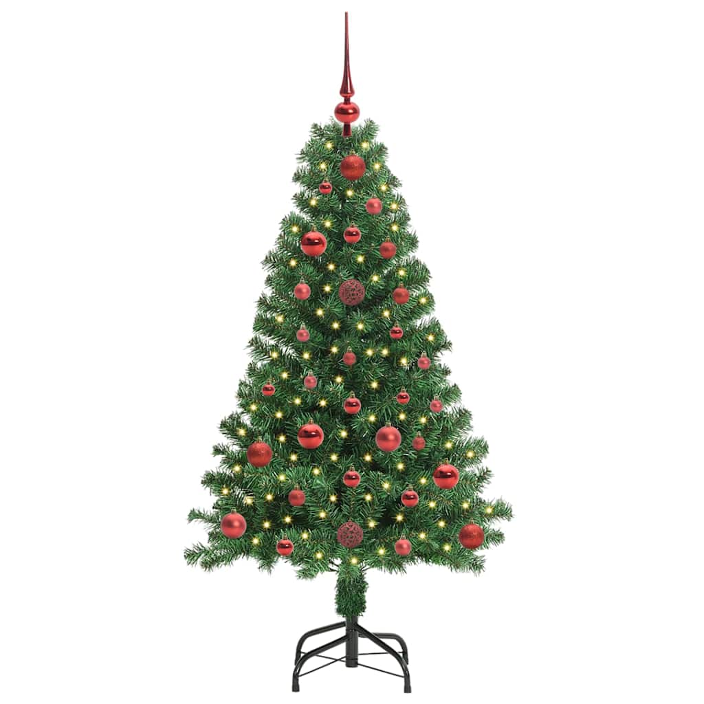 vidaXL Sztuczna choinka z podstawą Zielony 120 cm PVC i Stal i Plastik