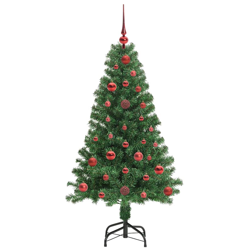vidaXL Sztuczna choinka z podstawą Zielony 120 cm PVC i Stal i Plastik