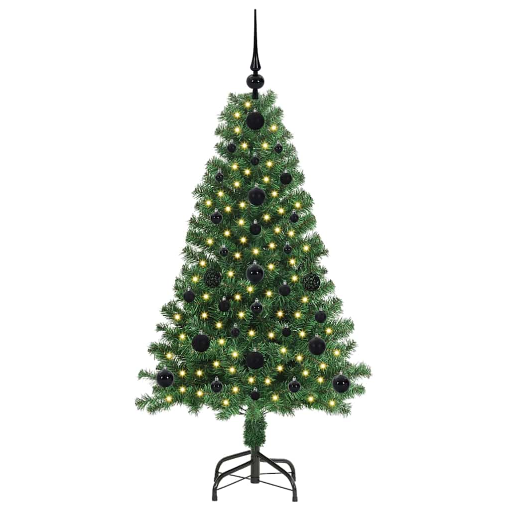 vidaXL Sztuczna choinka z podstawą Zielony 120 cm PVC i Stal i Plastik