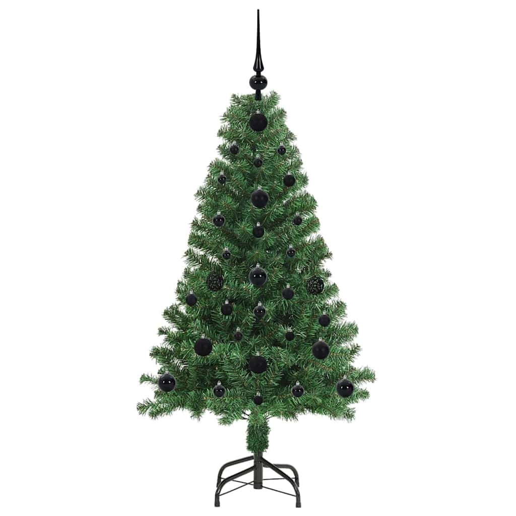 vidaXL Sztuczna choinka z podstawą Zielony 120 cm PVC i Stal i Plastik
