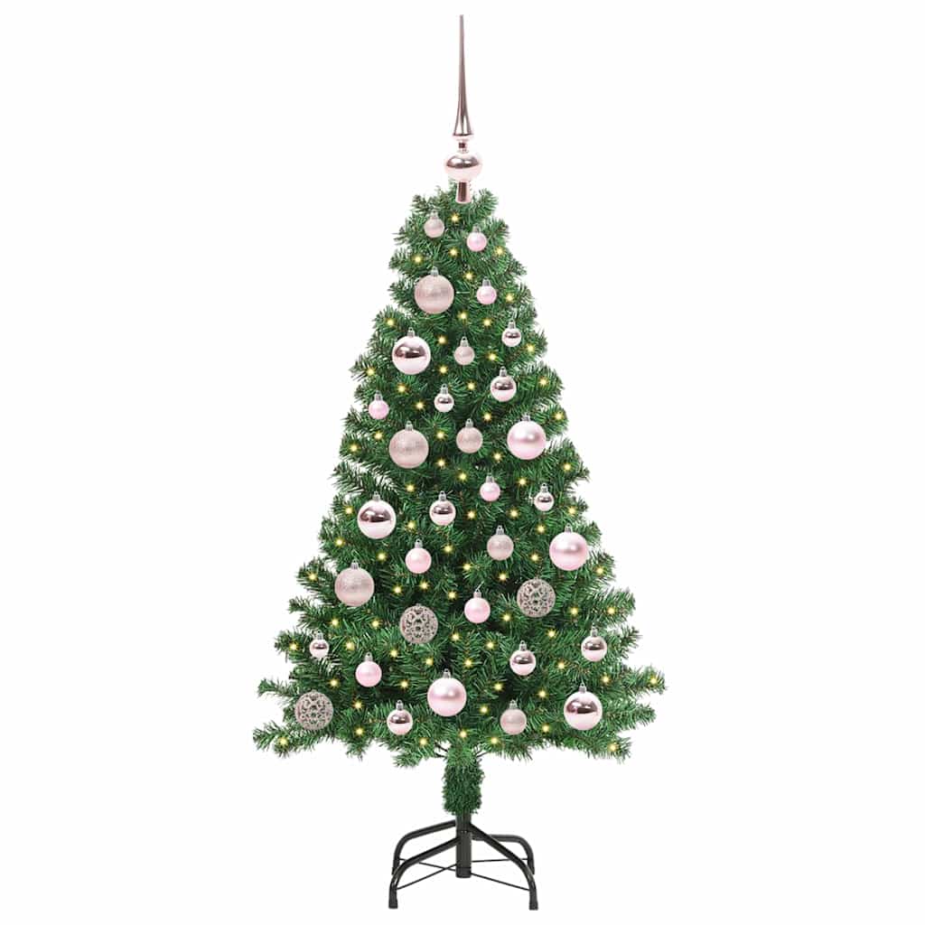 vidaXL Sztuczna choinka z podstawą Zielony 120 cm PVC i Stal i Plastik