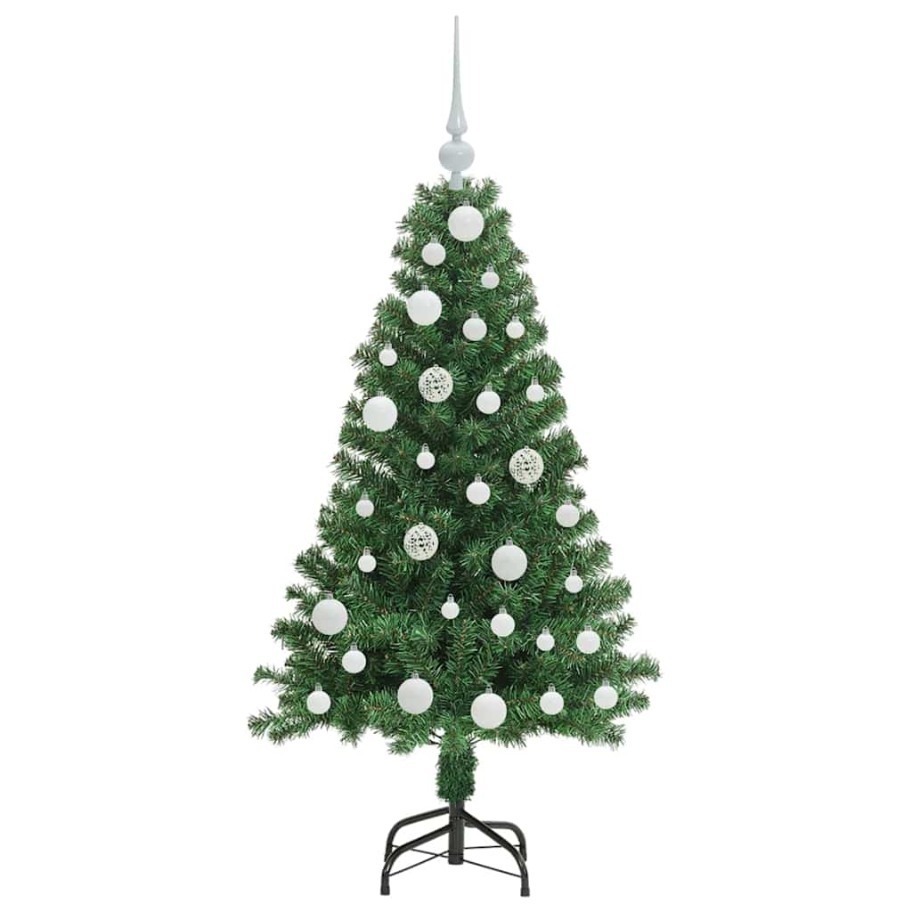 vidaXL Sztuczna choinka z podstawą Zielony 120 cm PVC i Stal i Plastik
