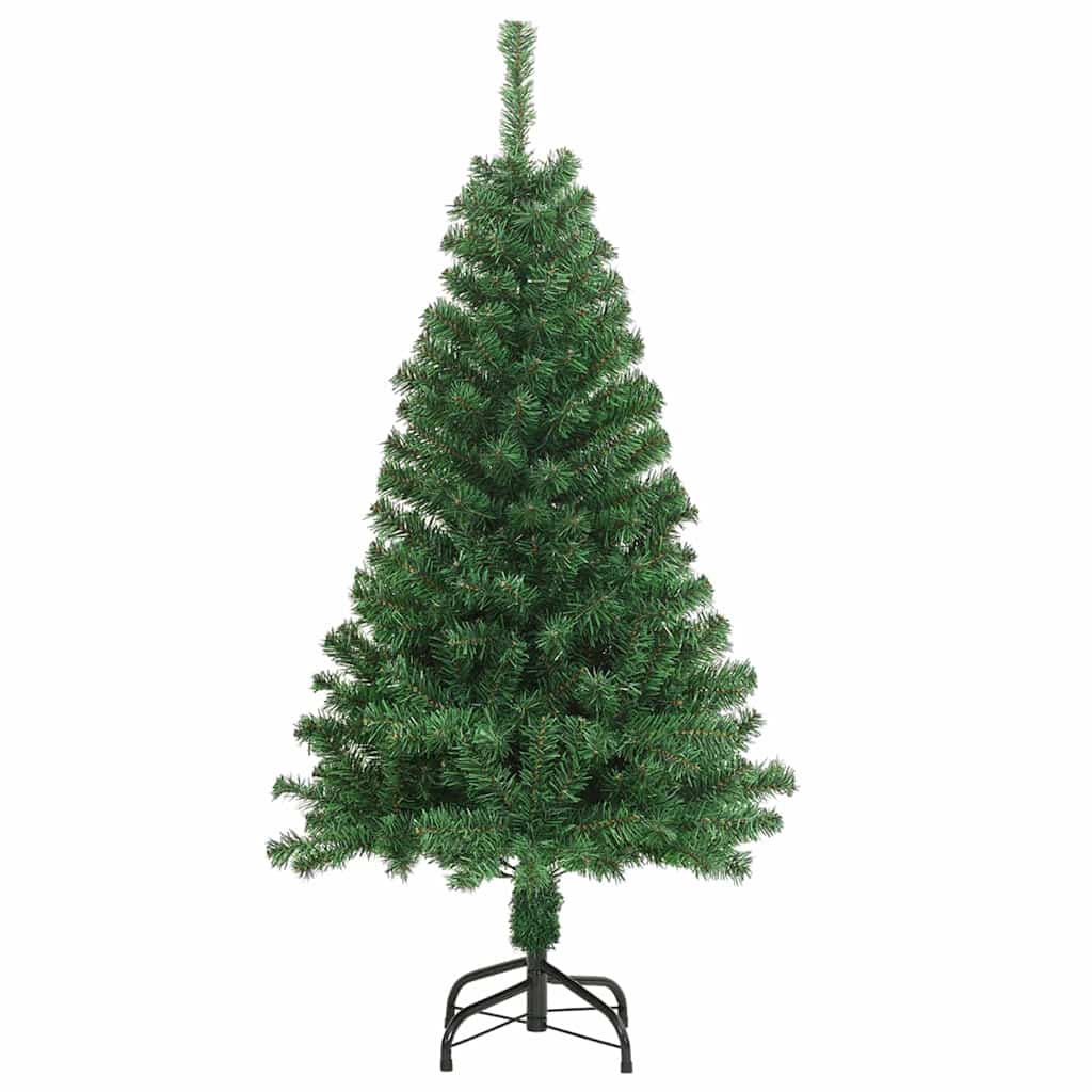 vidaXL Sztuczna choinka z podstawą Zielony 120 cm PVC i Stal i Plastik