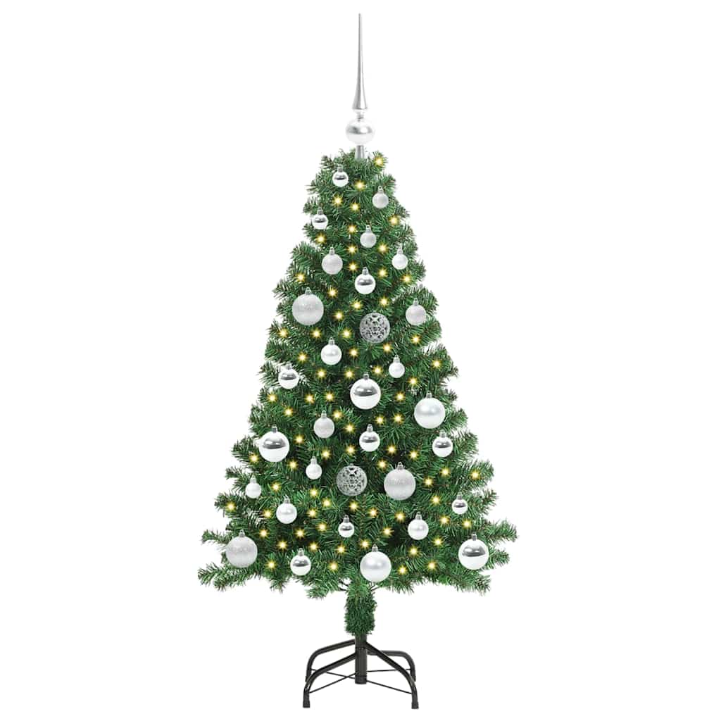 vidaXL Sztuczna choinka z podstawą Zielony 120 cm PVC i Stal i Plastik