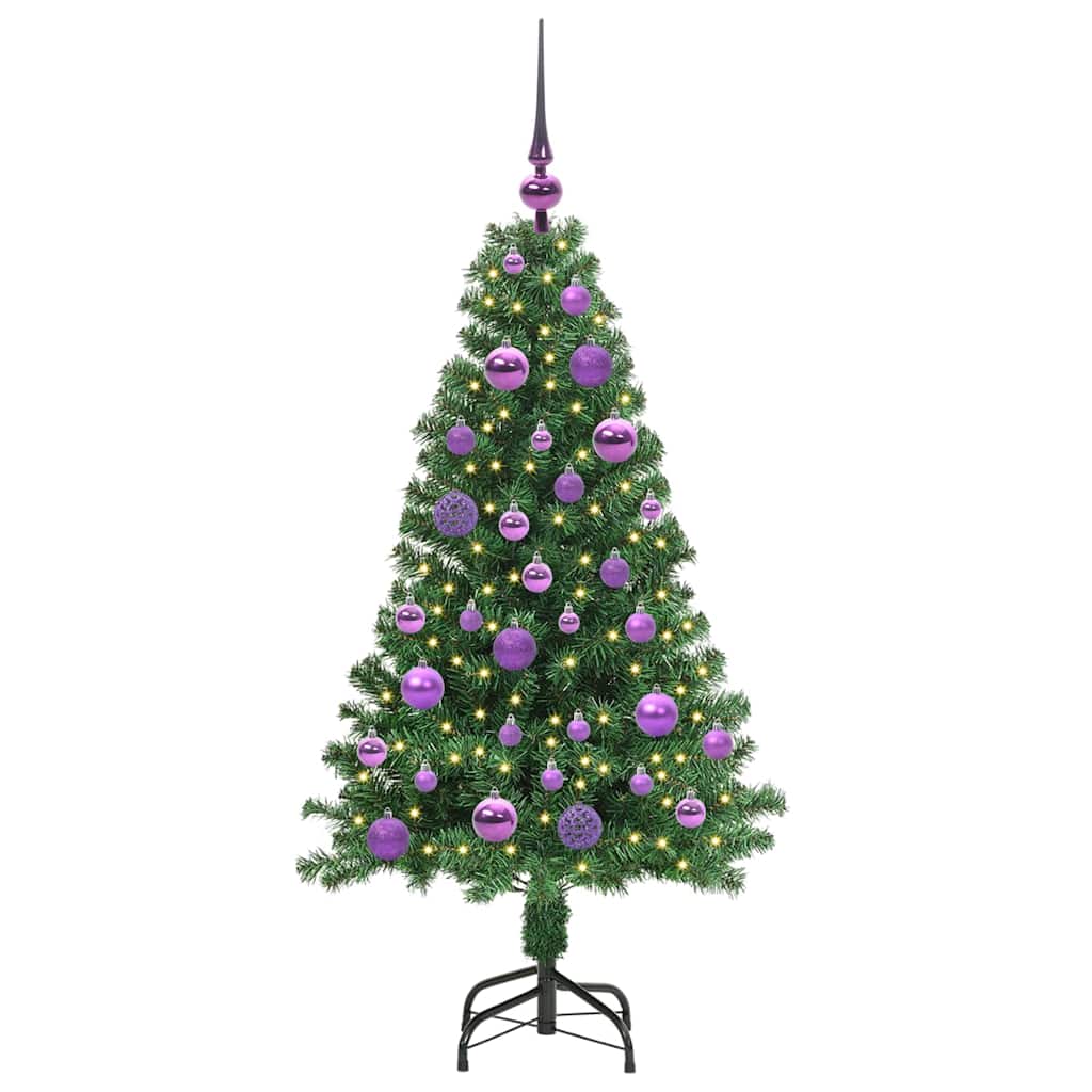 vidaXL Sztuczna choinka z podstawą Zielony 120 cm PVC i Stal i Plastik