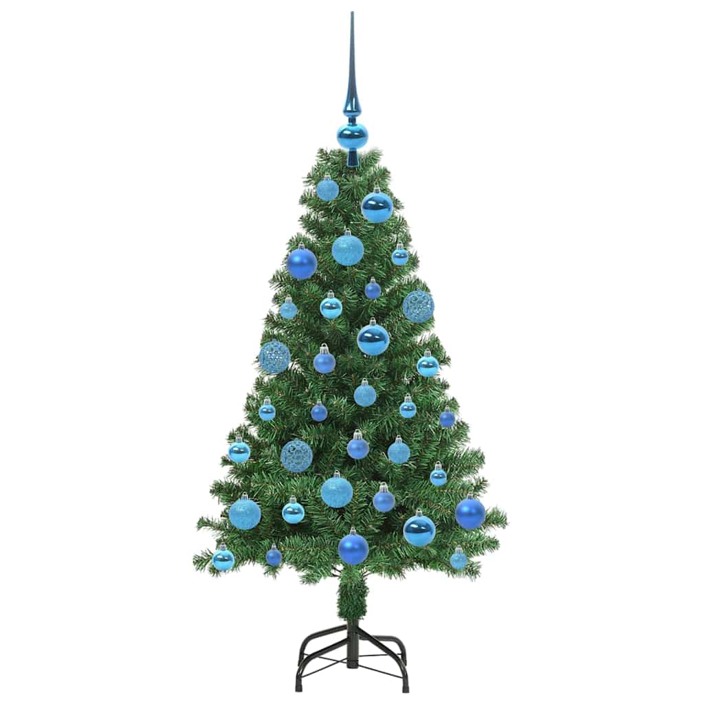 vidaXL Sztuczna choinka z podstawą Zielony 120 cm PVC i Stal i Plastik
