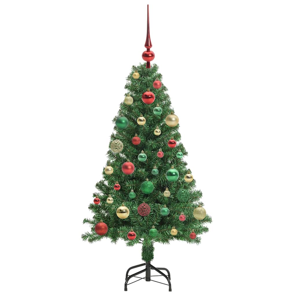 vidaXL Sztuczna choinka z podstawą Zielony 120 cm PVC i Stal i Plastik