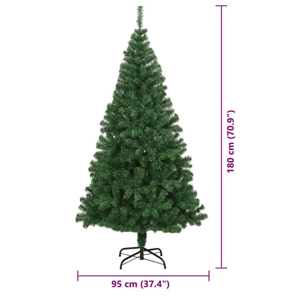 vidaXL Sztuczna choinka z podstawą Zielony 180 cm PVC i Stal i Plastik