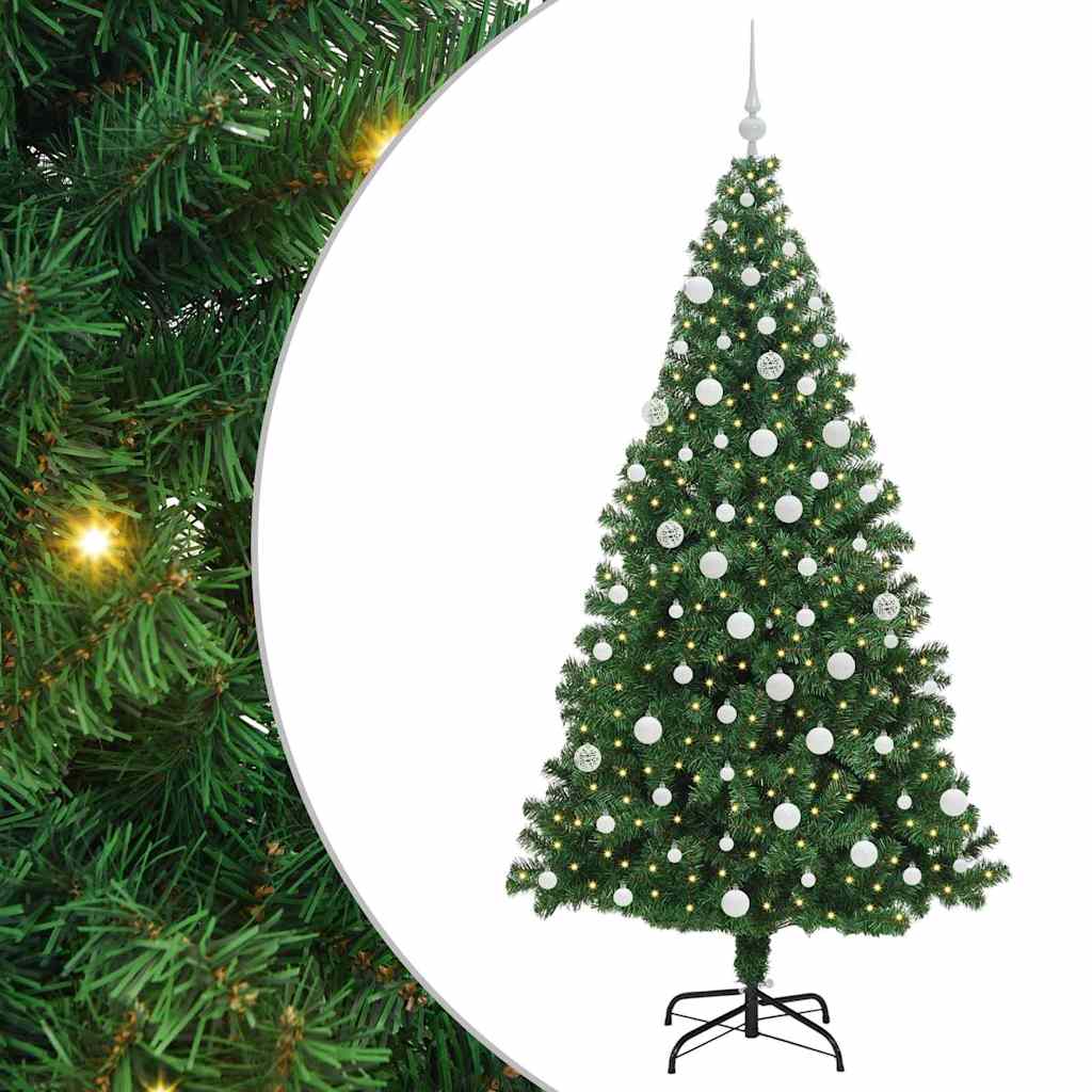 vidaXL Sztuczna choinka z podstawą Zielony 180 cm PVC i Stal i Plastik