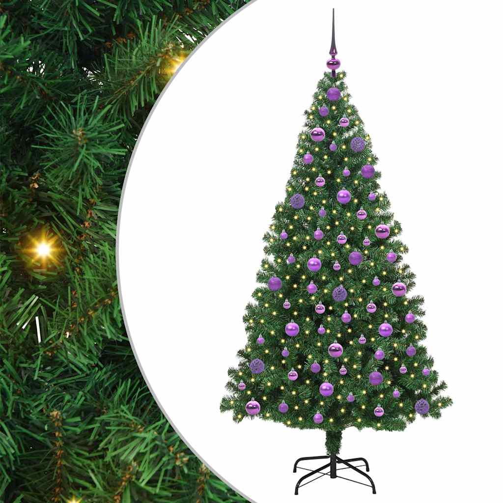 vidaXL Sztuczna choinka z podstawą Zielony 180 cm PVC i Stal i Plastik