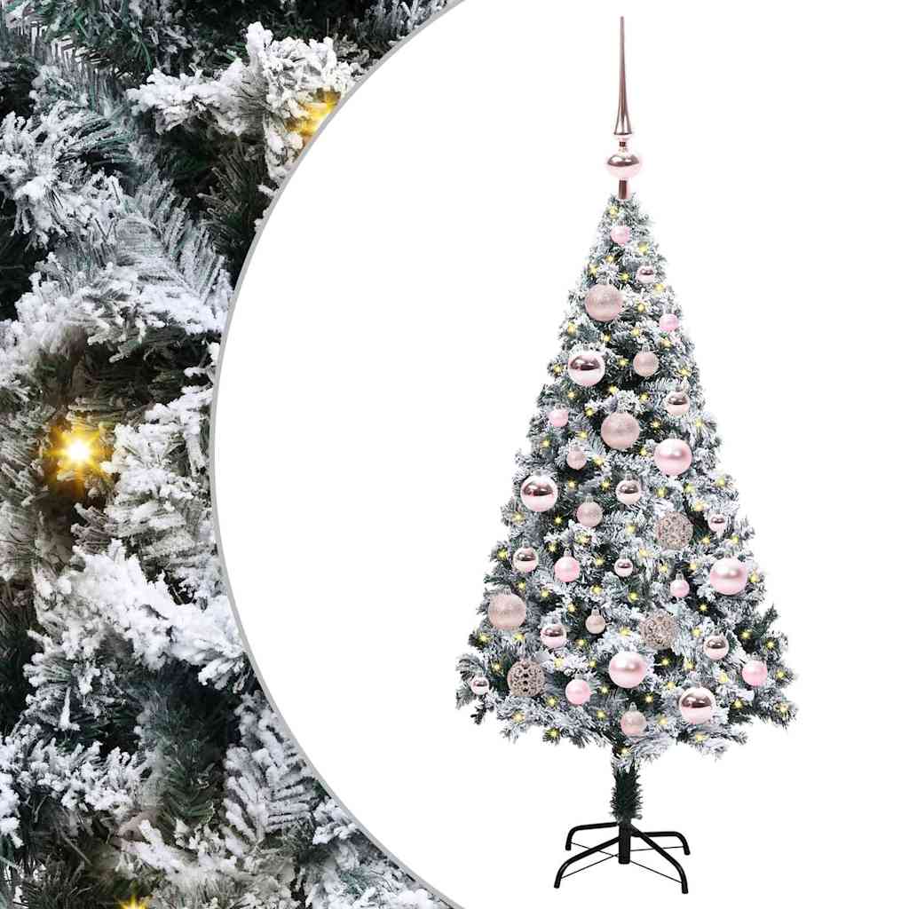 vidaXL Sztuczna choinka z podstawą Biały 120 cm PVC i Stal i Plastik