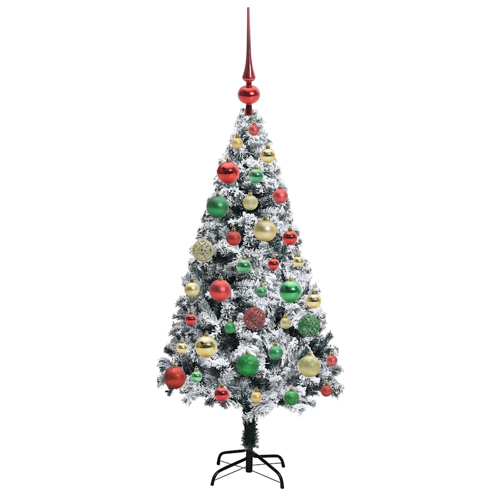 vidaXL Sztuczna choinka z podstawą Biały 120 cm PVC i Stal i Plastik