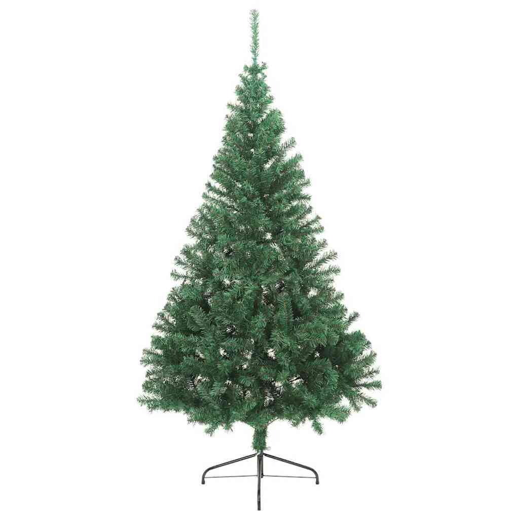 vidaXL Sztuczna choinka z oświetleniem na Boże Narodzenie 210 cm PVC