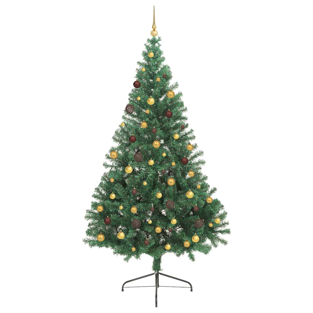 vidaXL Sztuczna choinka z oświetleniem na Boże Narodzenie 240 cm PVC