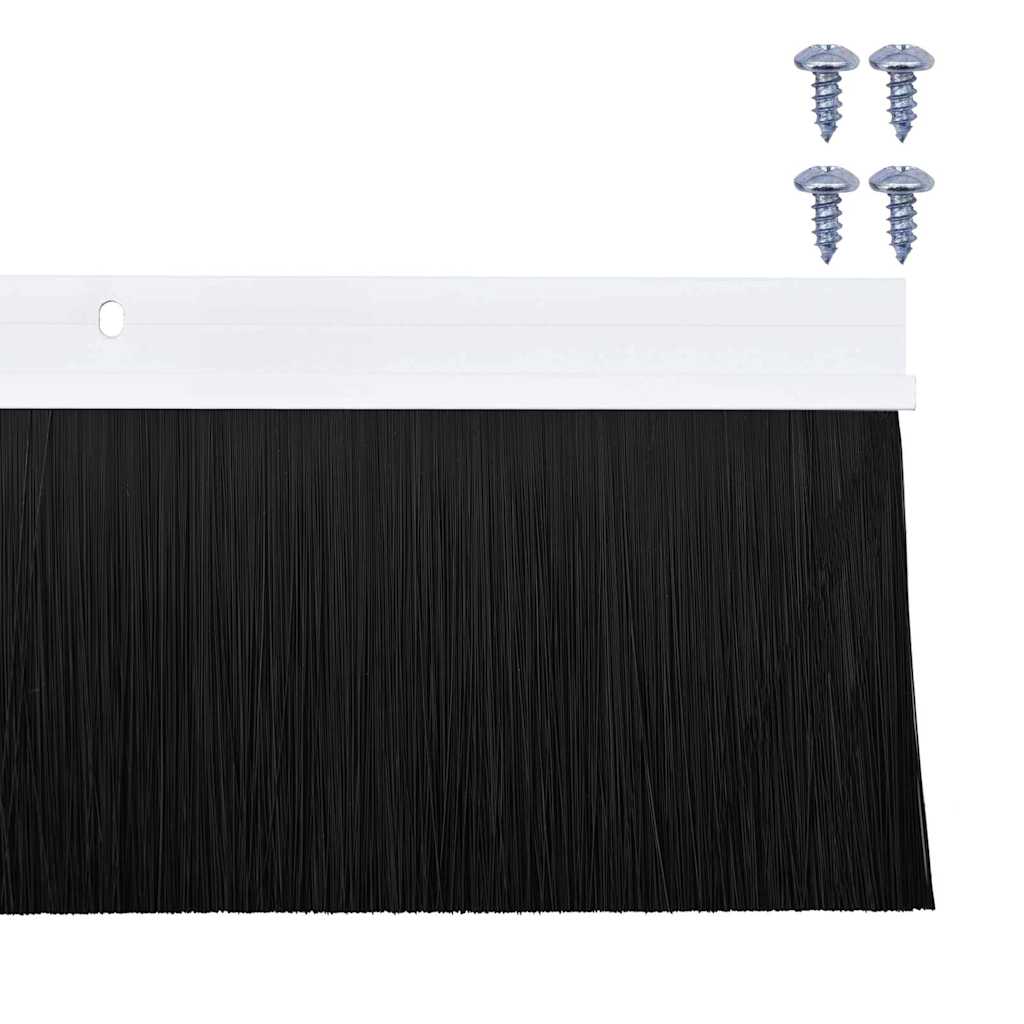 vidaXL Uszczelki z szczotką do drzwi na zatrzask 2 pcs Biały 100 cm