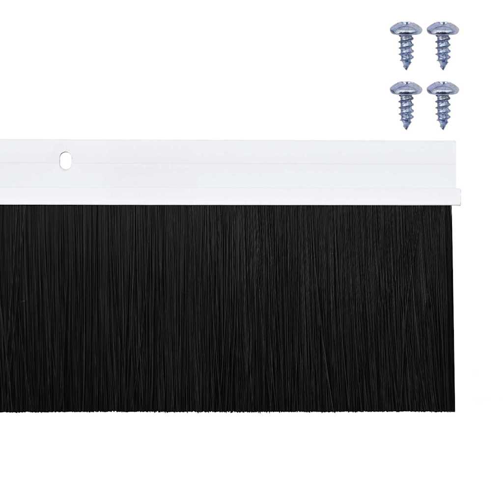 vidaXL Uszczelki z szczotką do drzwi na zatrzask 6 pcs Biały 100 cm