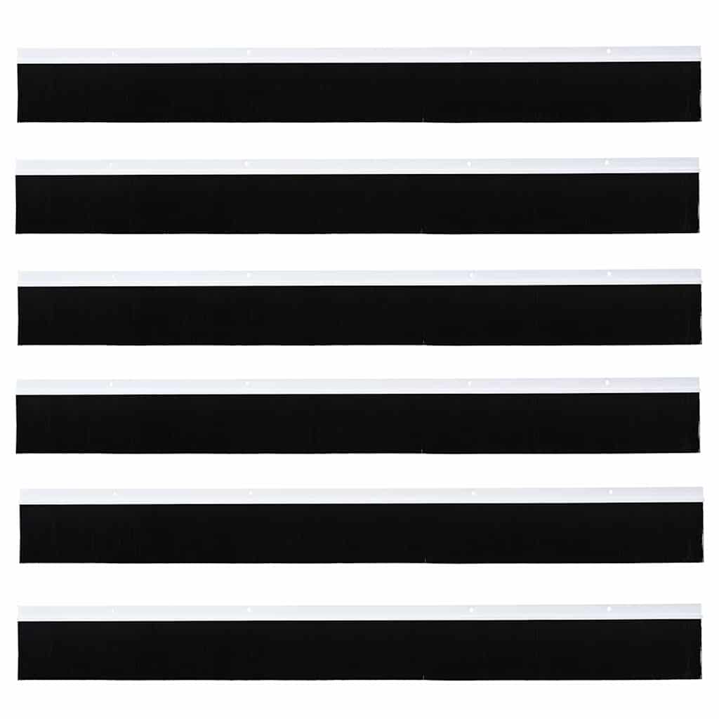 vidaXL Uszczelki z szczotką do drzwi na zatrzask 6 pcs Biały 100 cm