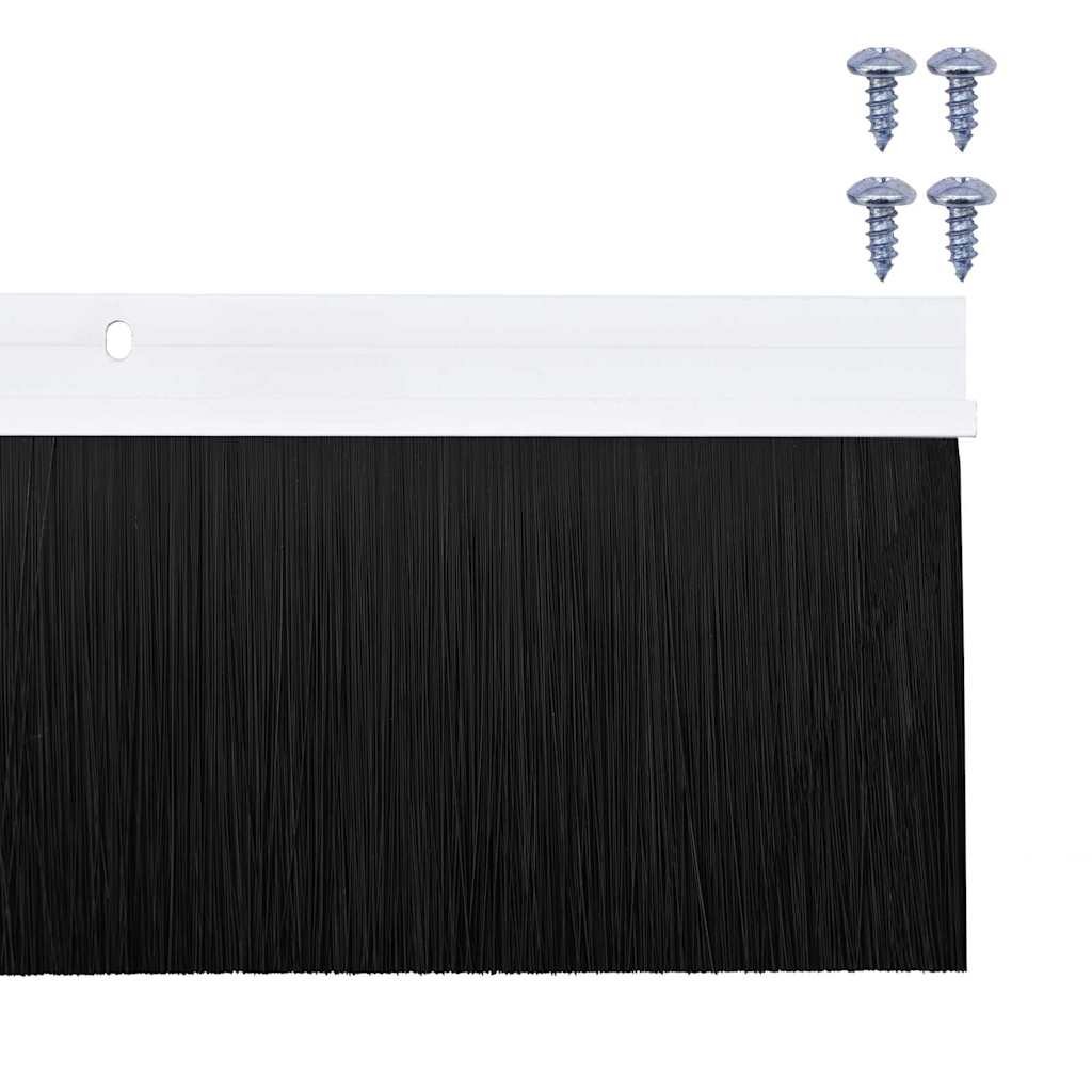 vidaXL Uszczelki z szczotką do drzwi na zatrzask 12 pcs Biały 100 cm