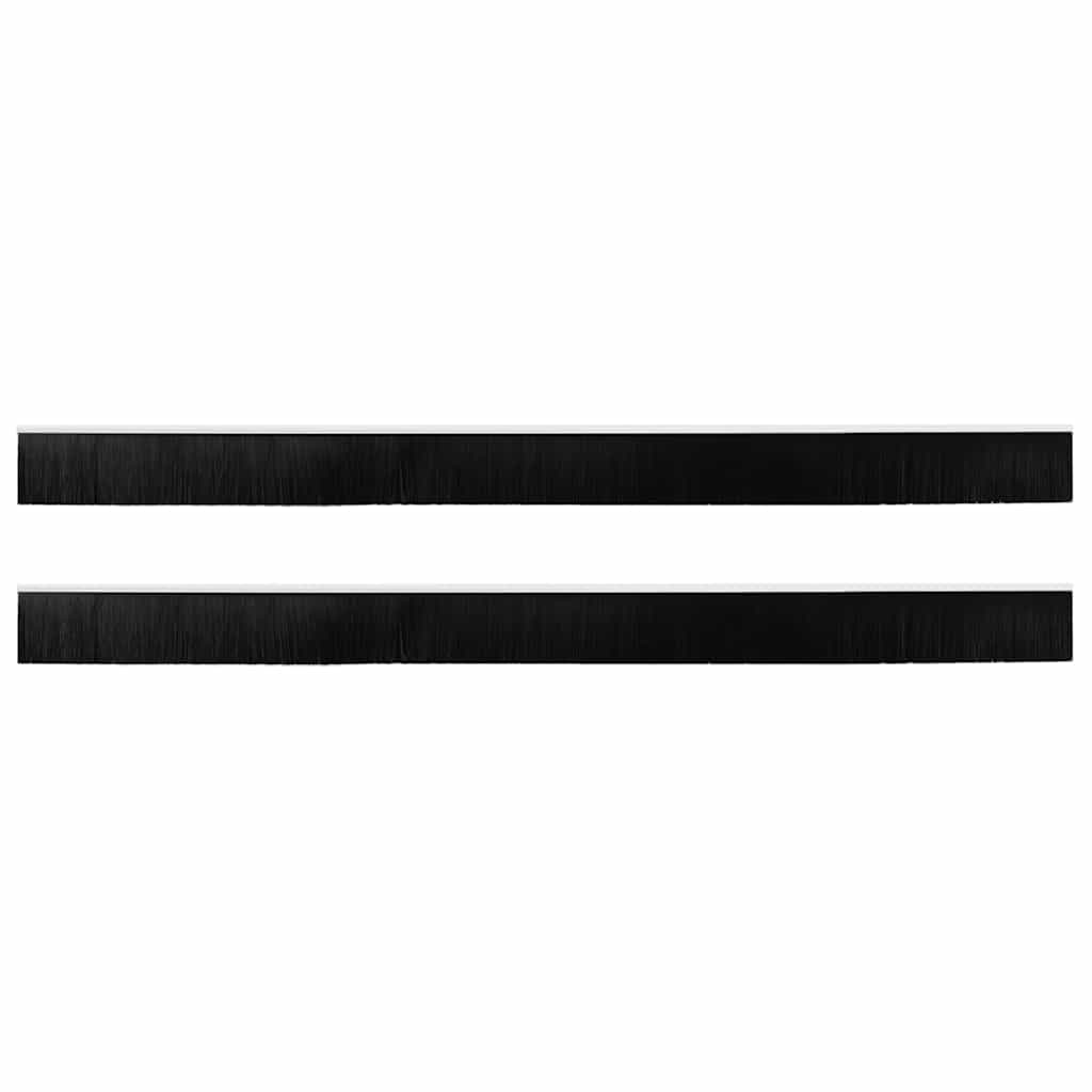 vidaXL Uszczelki z szczotką do drzwi na zatrzask 2 pcs Biały 100 cm