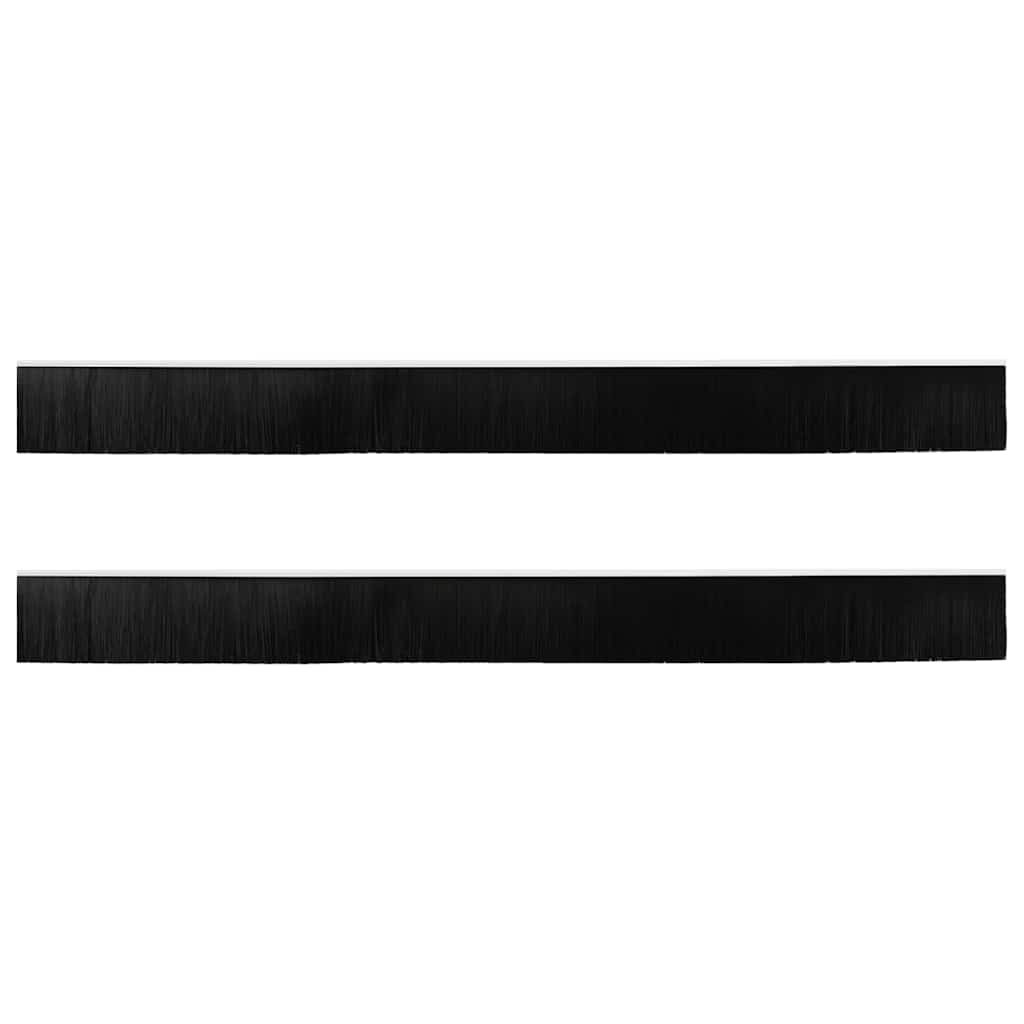 vidaXL Uszczelki z szczotką do drzwi na zatrzask 2 pcs Biały 100 cm