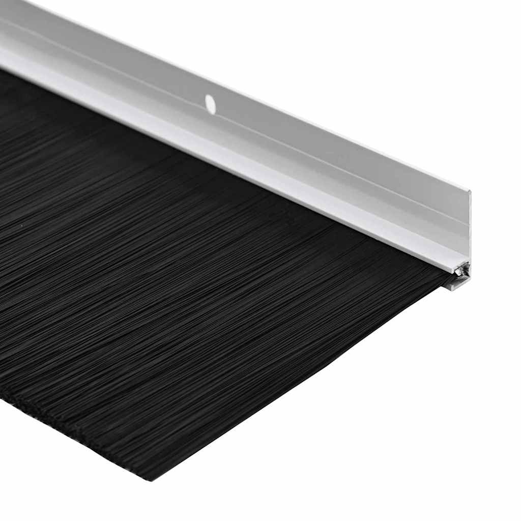 vidaXL Uszczelki z szczotką do drzwi na zatrzask 2 pcs Biały 100 cm