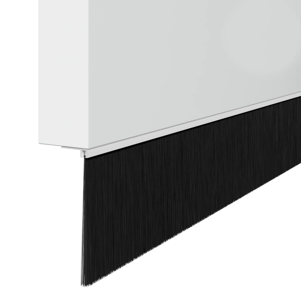 vidaXL Uszczelki z szczotką do drzwi na zatrzask 2 pcs Biały 100 cm