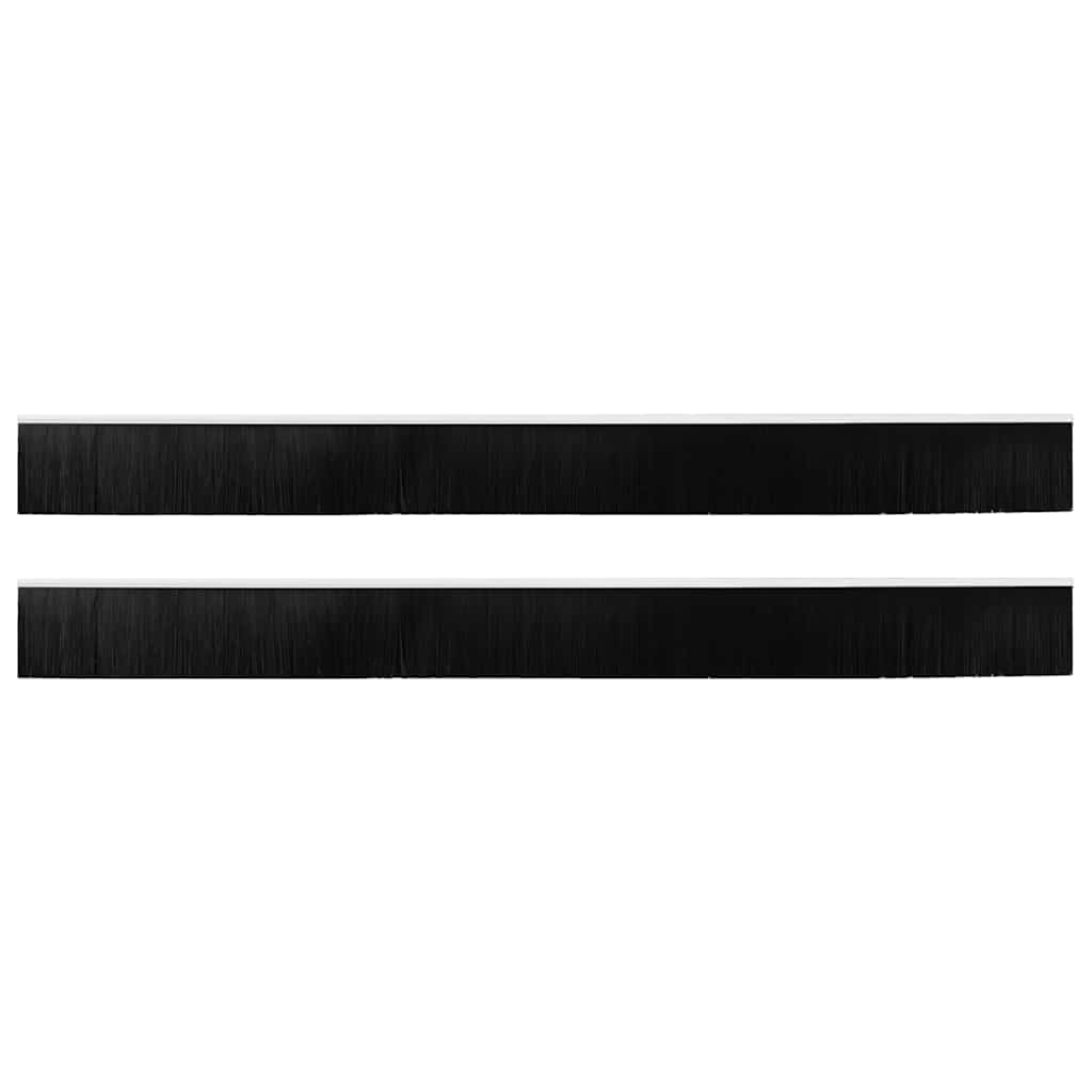 vidaXL Uszczelki z szczotką do drzwi na zatrzask 2 pcs Biały 100 cm