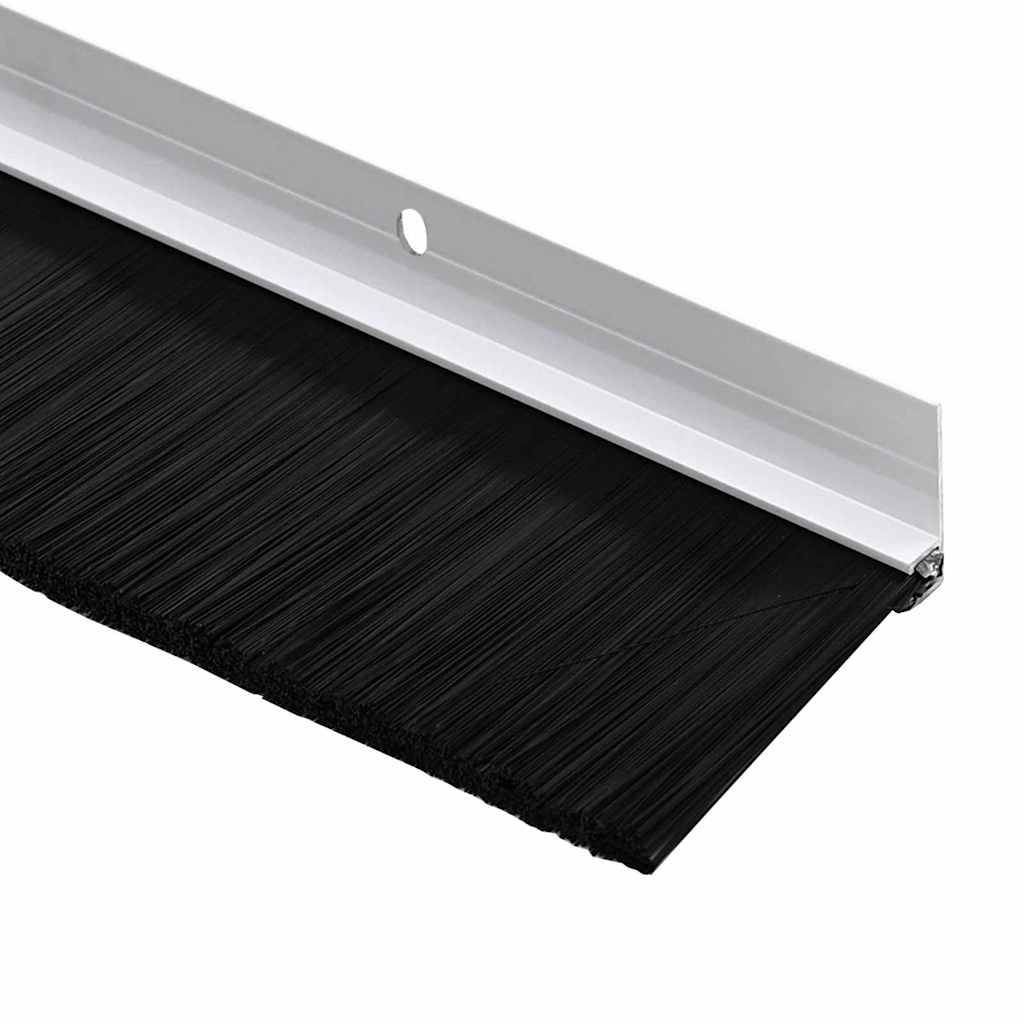vidaXL Uszczelki z szczotką do drzwi na zatrzask 12 pcs Biały 100 cm