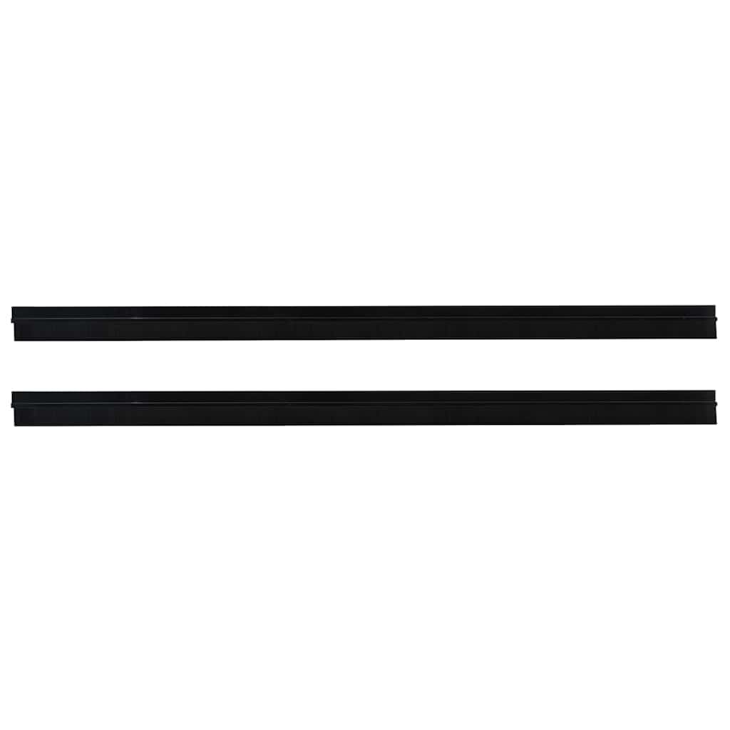 vidaXL Szczotki uszczelniające do drzwi samoprzylepne 2 pcs Czarny