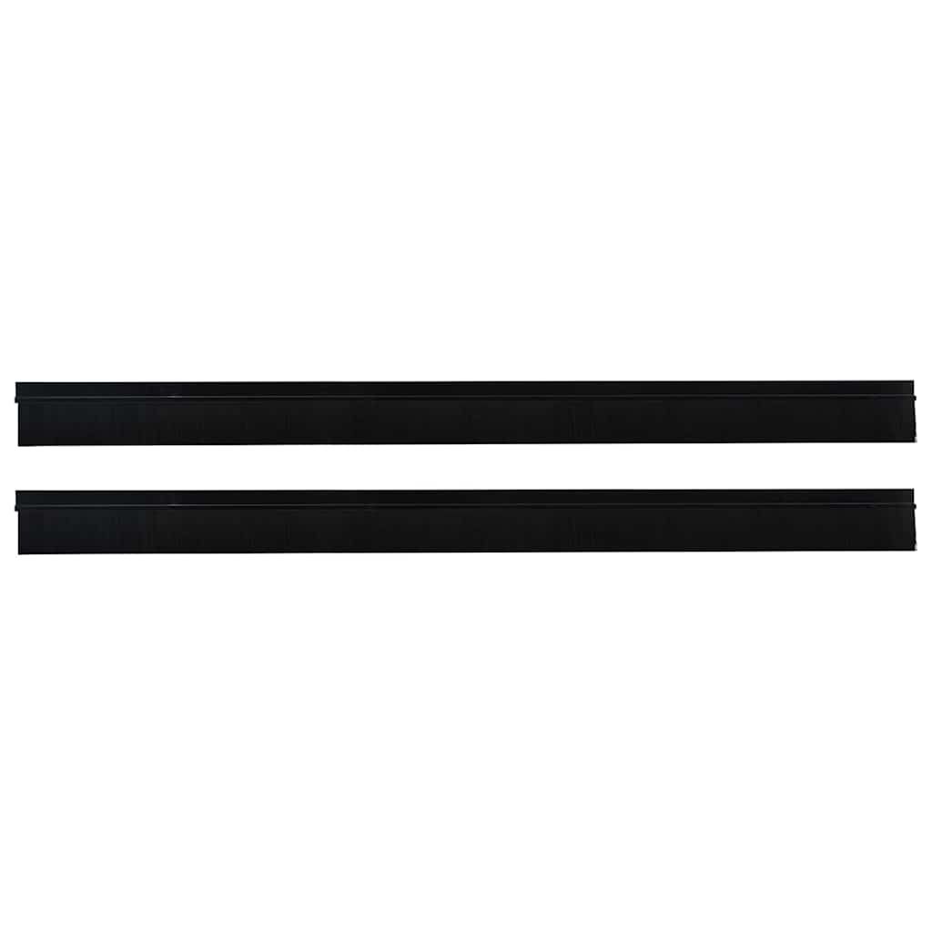 vidaXL Szczotki uszczelniające do drzwi samoprzylepne 2 pcs Czarny