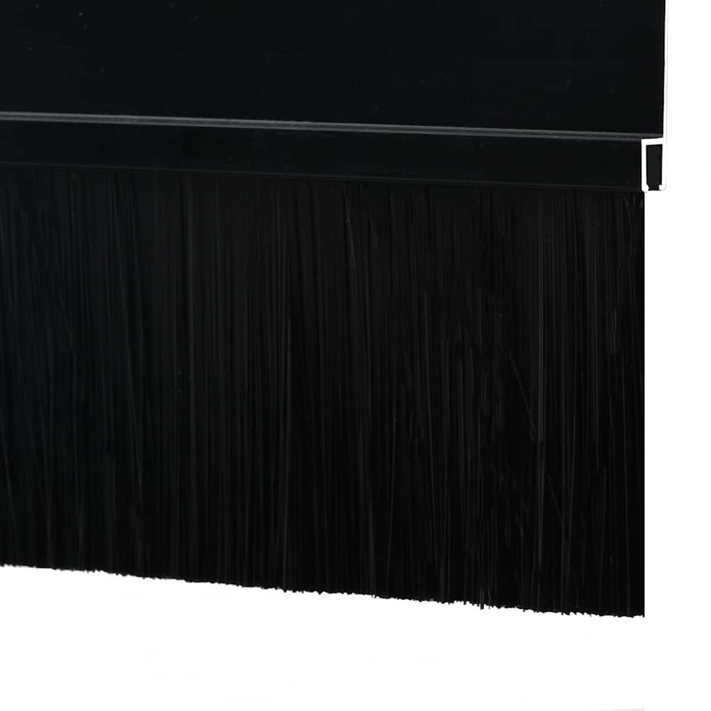 vidaXL Szczotki uszczelniające do drzwi samoprzylepne 2 pcs Czarny