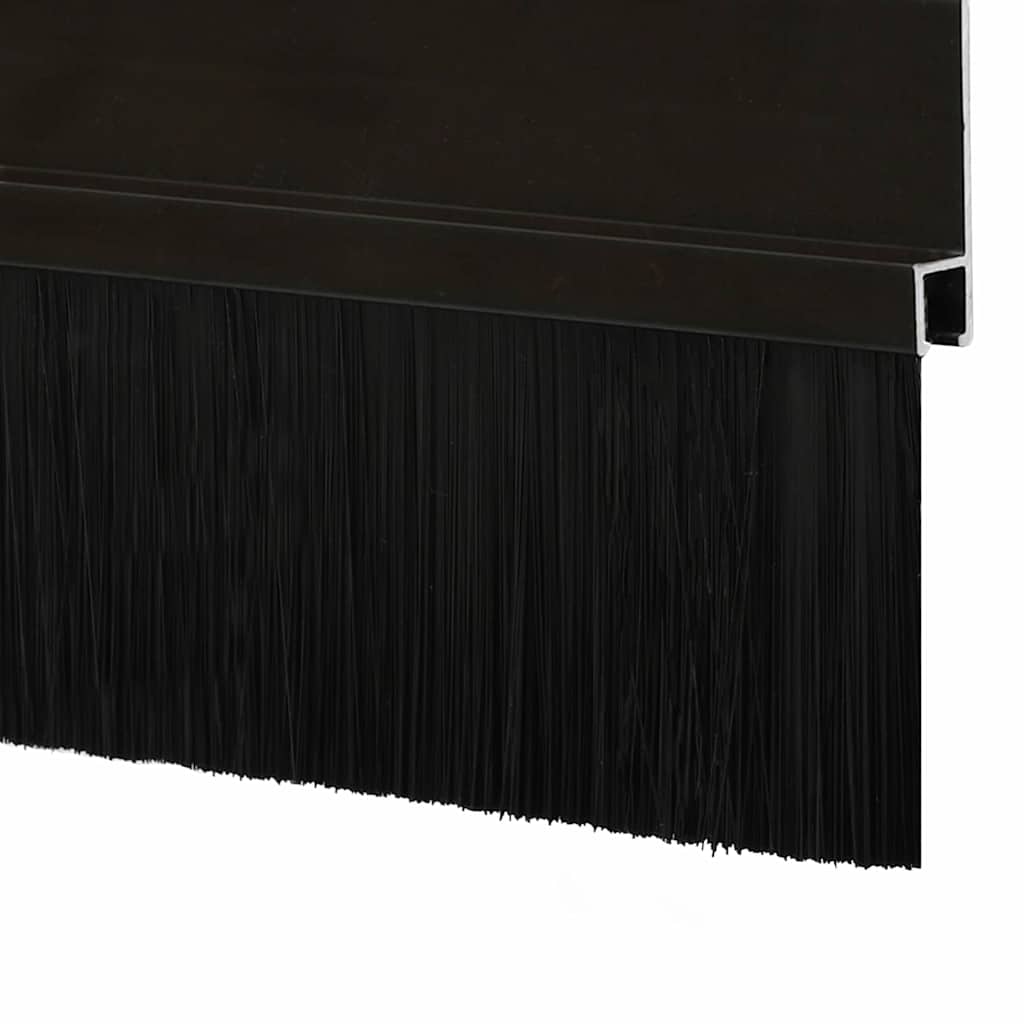 vidaXL Szczotki uszczelniające do drzwi samoprzylepne 12 pcs Czarny