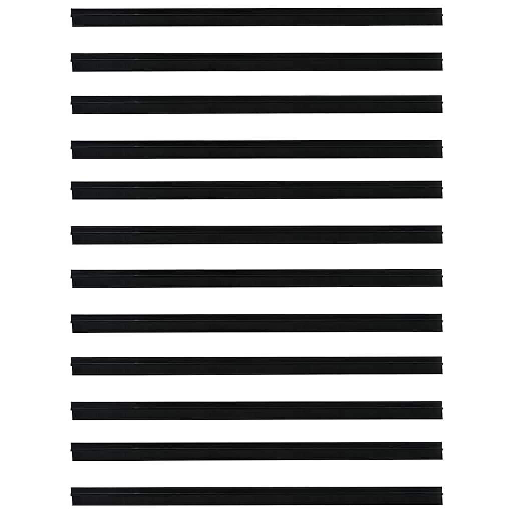 vidaXL Szczotki uszczelniające do drzwi samoprzylepne 12 pcs Czarny