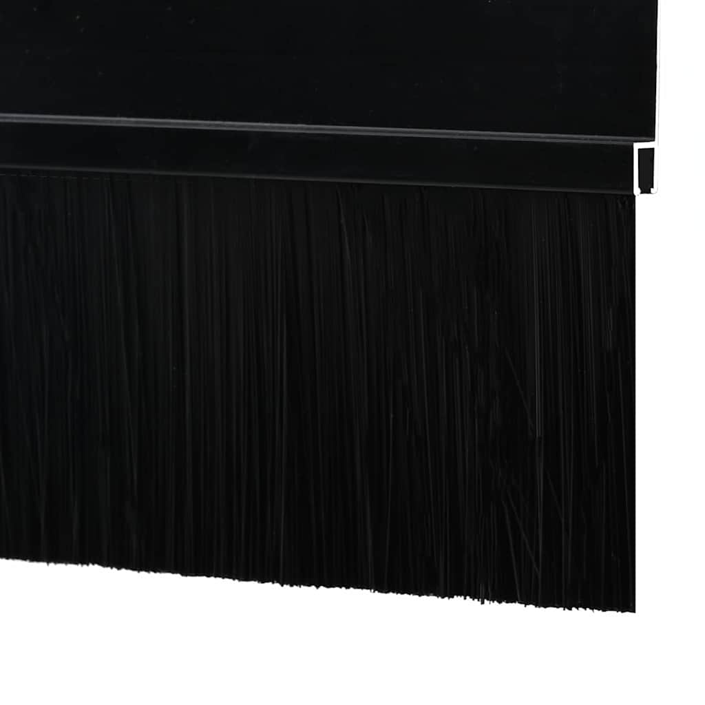 vidaXL Szczotki uszczelniające do drzwi samoprzylepne 12 pcs Czarny