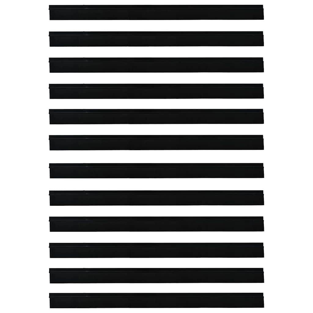 vidaXL Szczotki uszczelniające do drzwi samoprzylepne 12 pcs Czarny
