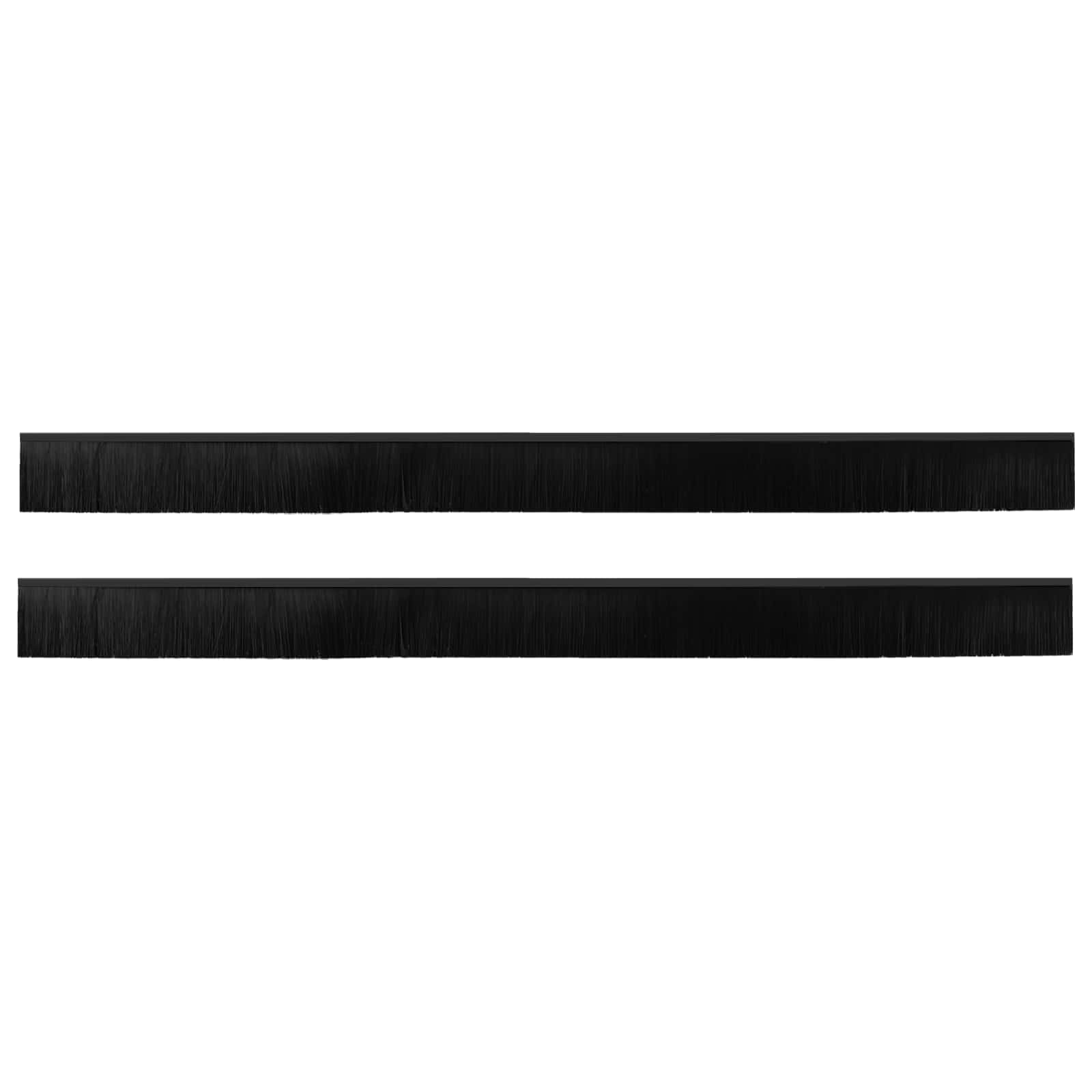 vidaXL Szczotki uszczelniające do drzwi samoprzylepne 2 pcs Czarny